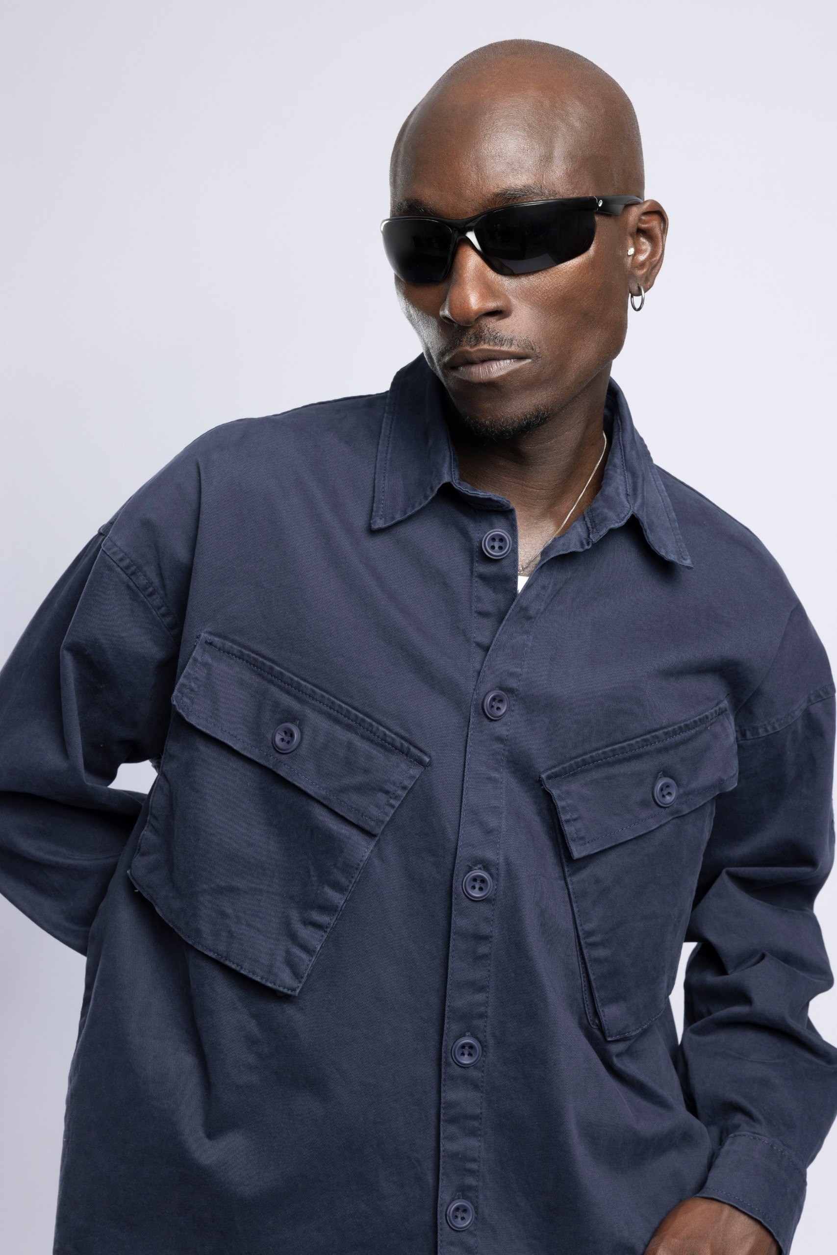 Wholesale Men's Navy Printed Shirt  1503FW27-1790-3