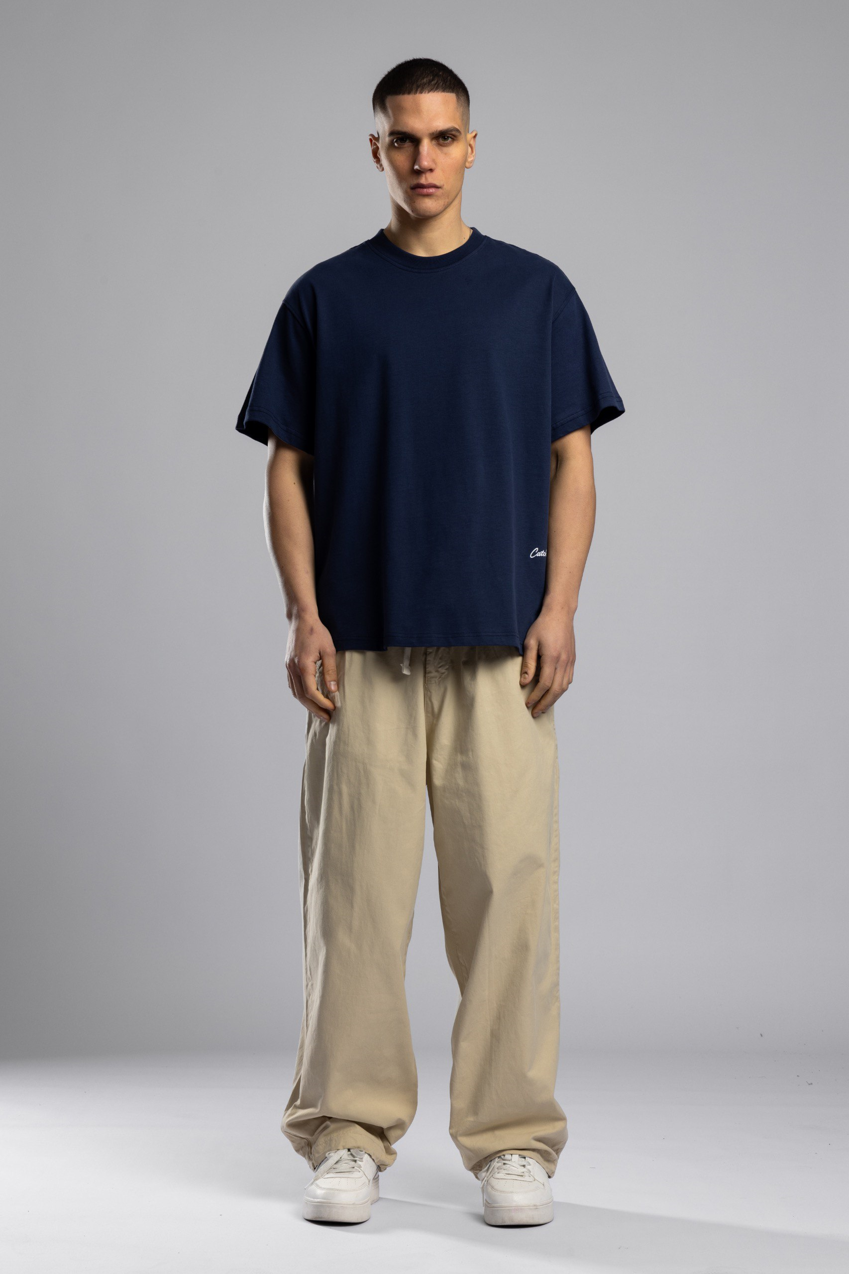 Wholesale Men's Navy Printed T-shirt 1503W26-MRT-26008