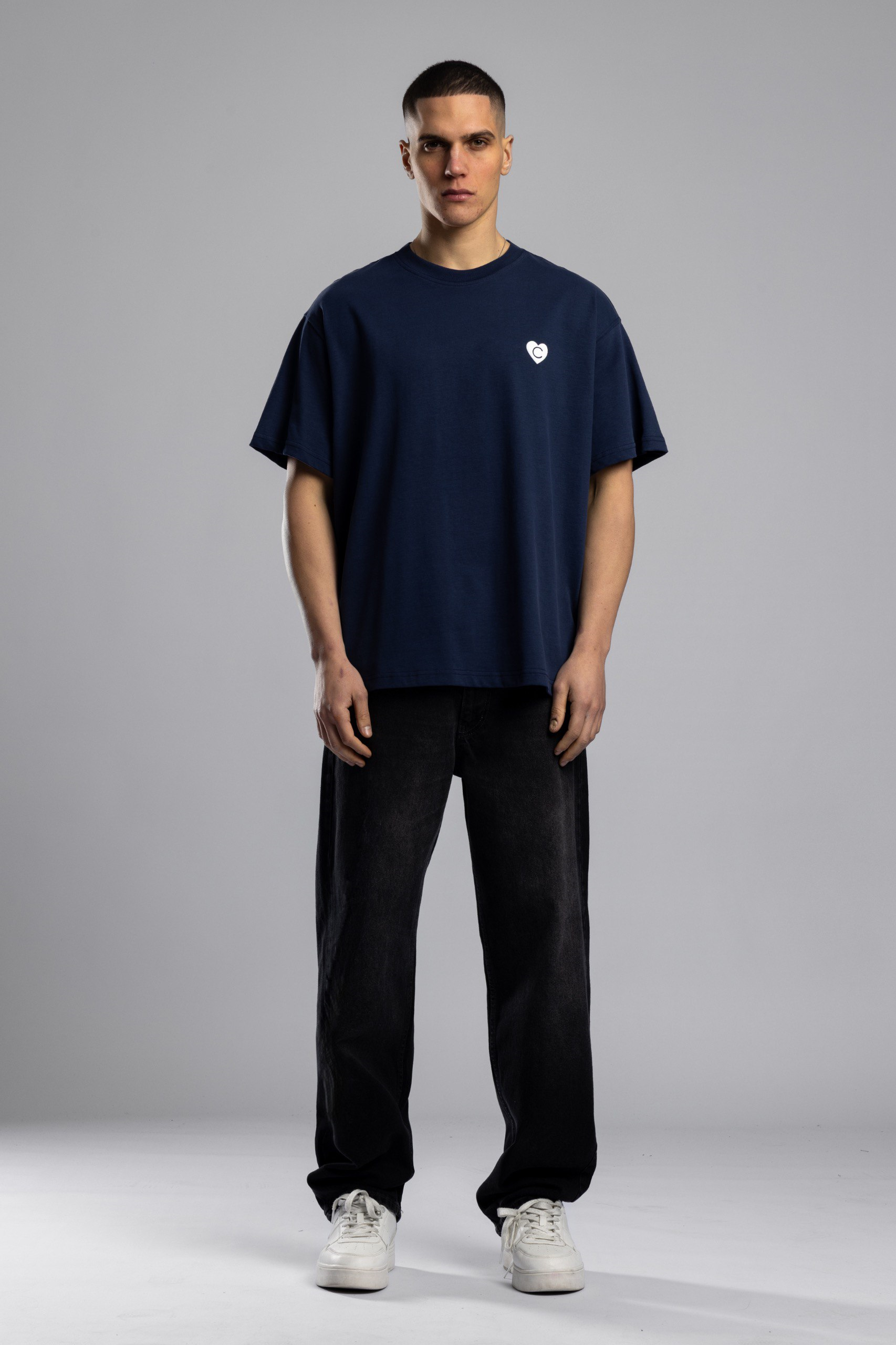 Wholesale Men's Navy Printed T-Shirt 1503W26-MRT-26006