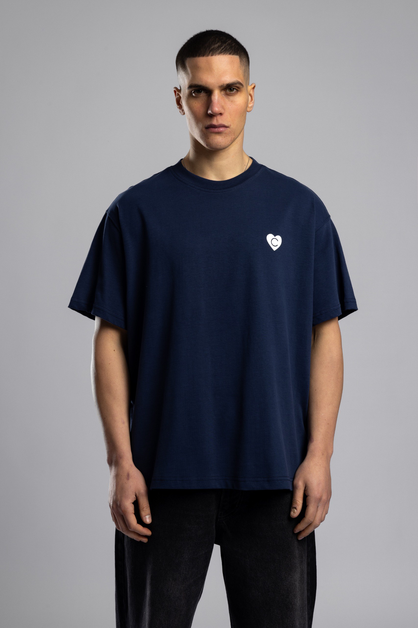 Wholesale Men's Navy Printed T-Shirt 1503W26-MRT-26006