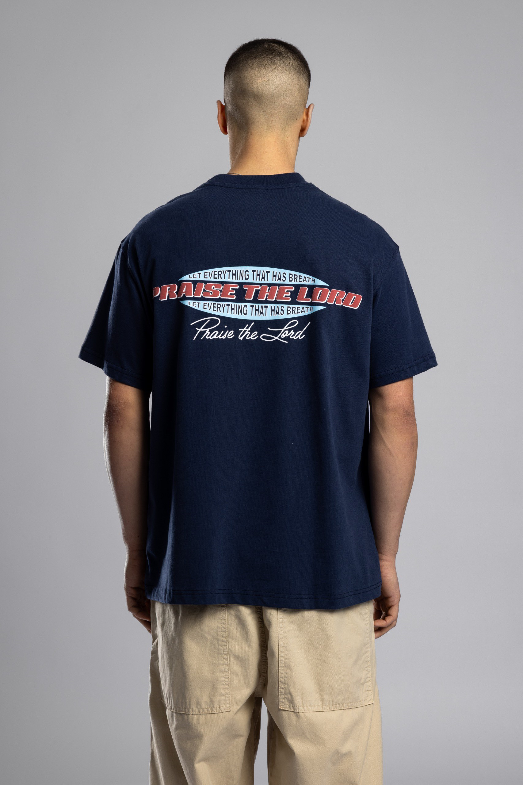 Wholesale Men's Navy Printed T-shirt 1503W26-MRT-26008