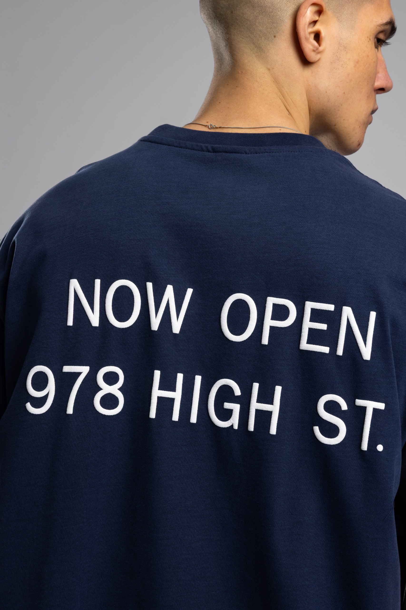 Wholesale Men's Navy Printed T-Shirt 1503W26-MRT-26006