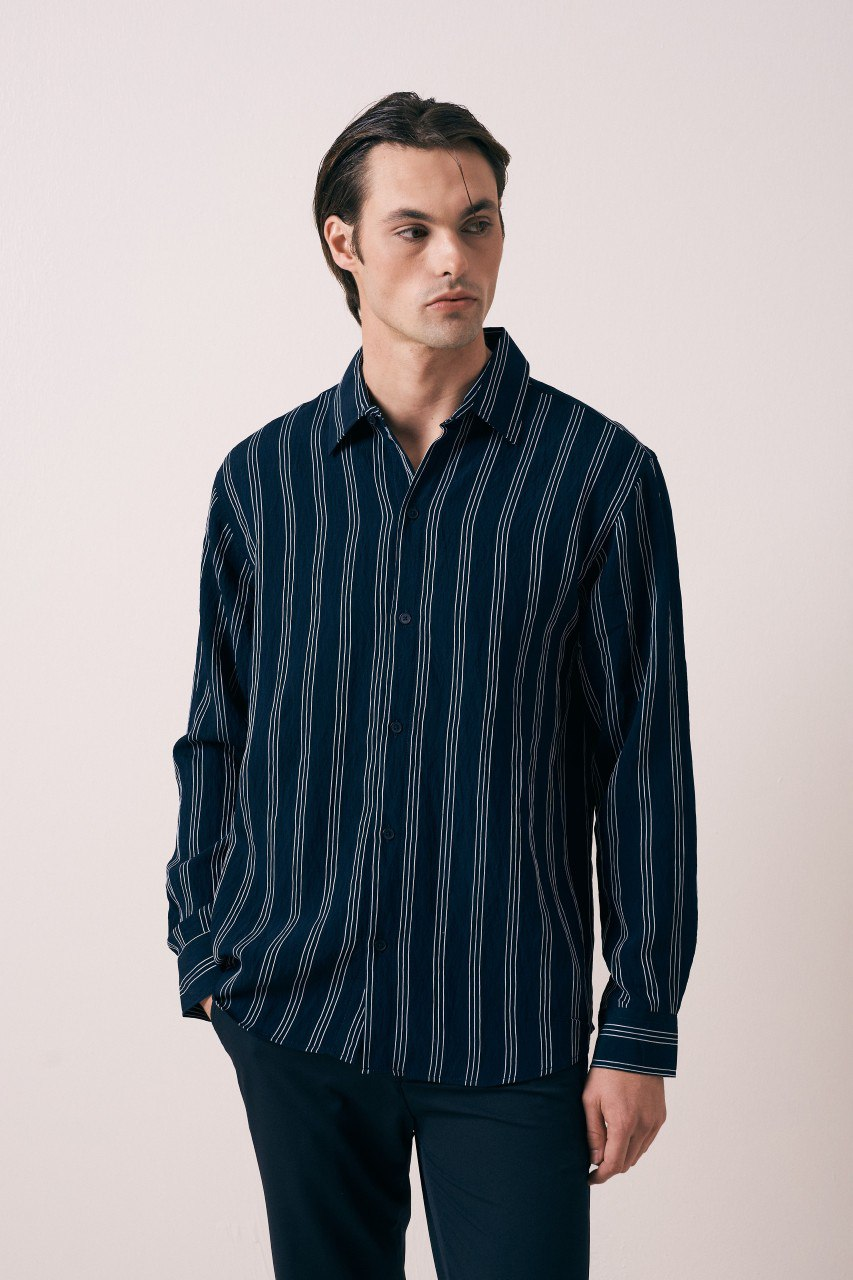 Wholesale Men's Navy Shirt 1609W26-6393 