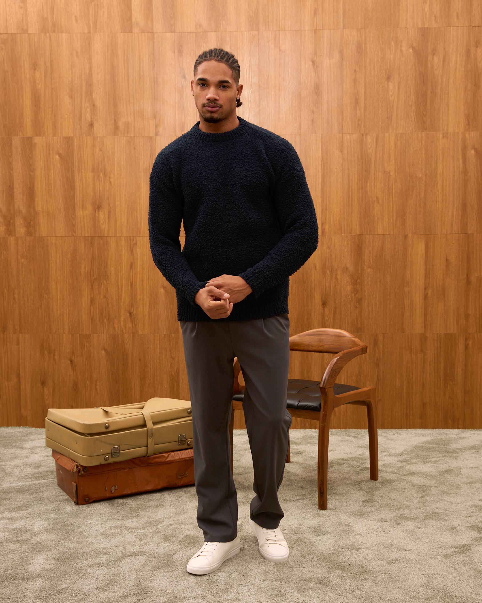 Wholesale Men's Navy Sweater 1603W26-25TK-021