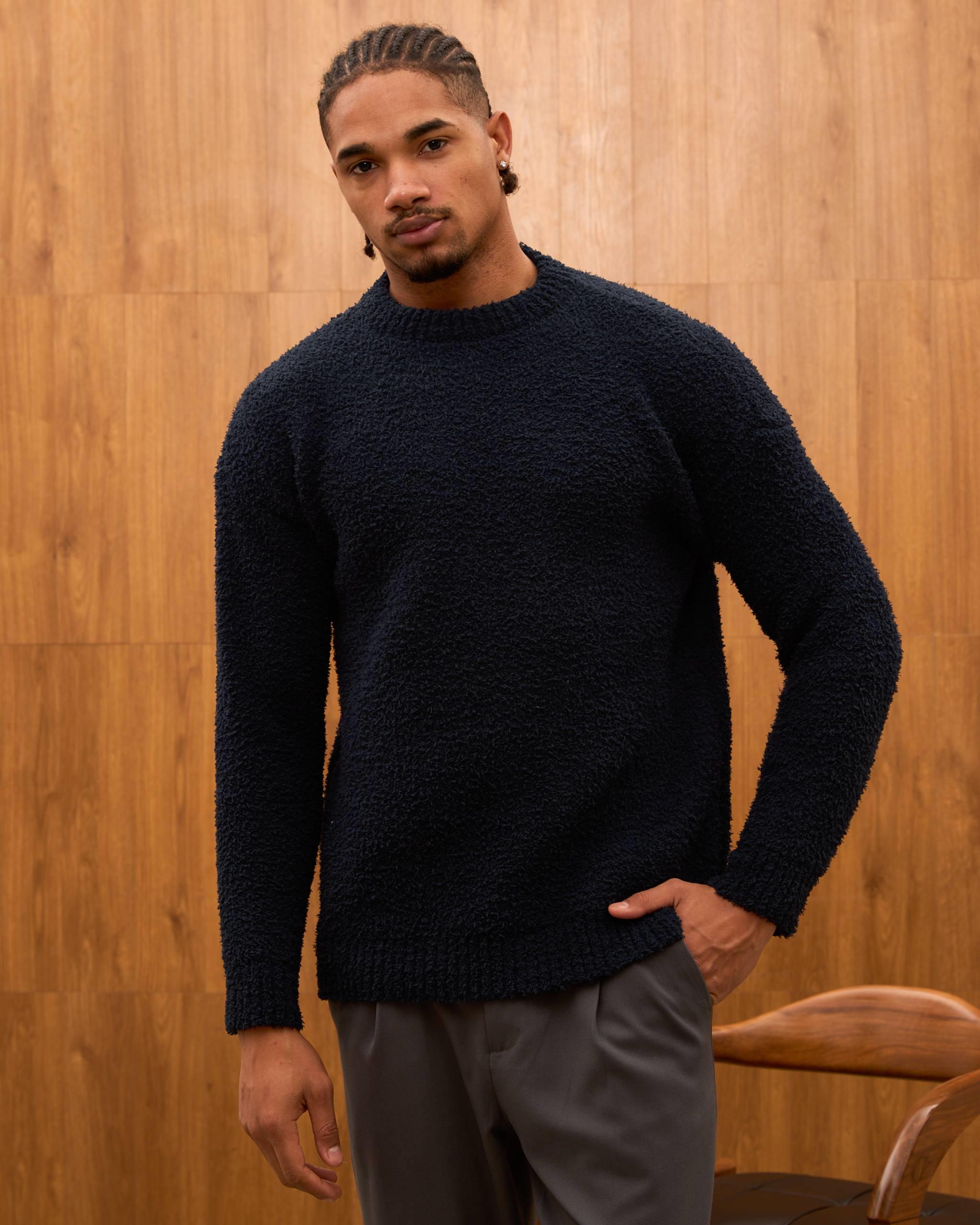 Wholesale Men's Navy Sweater 1603W26-25TK-021