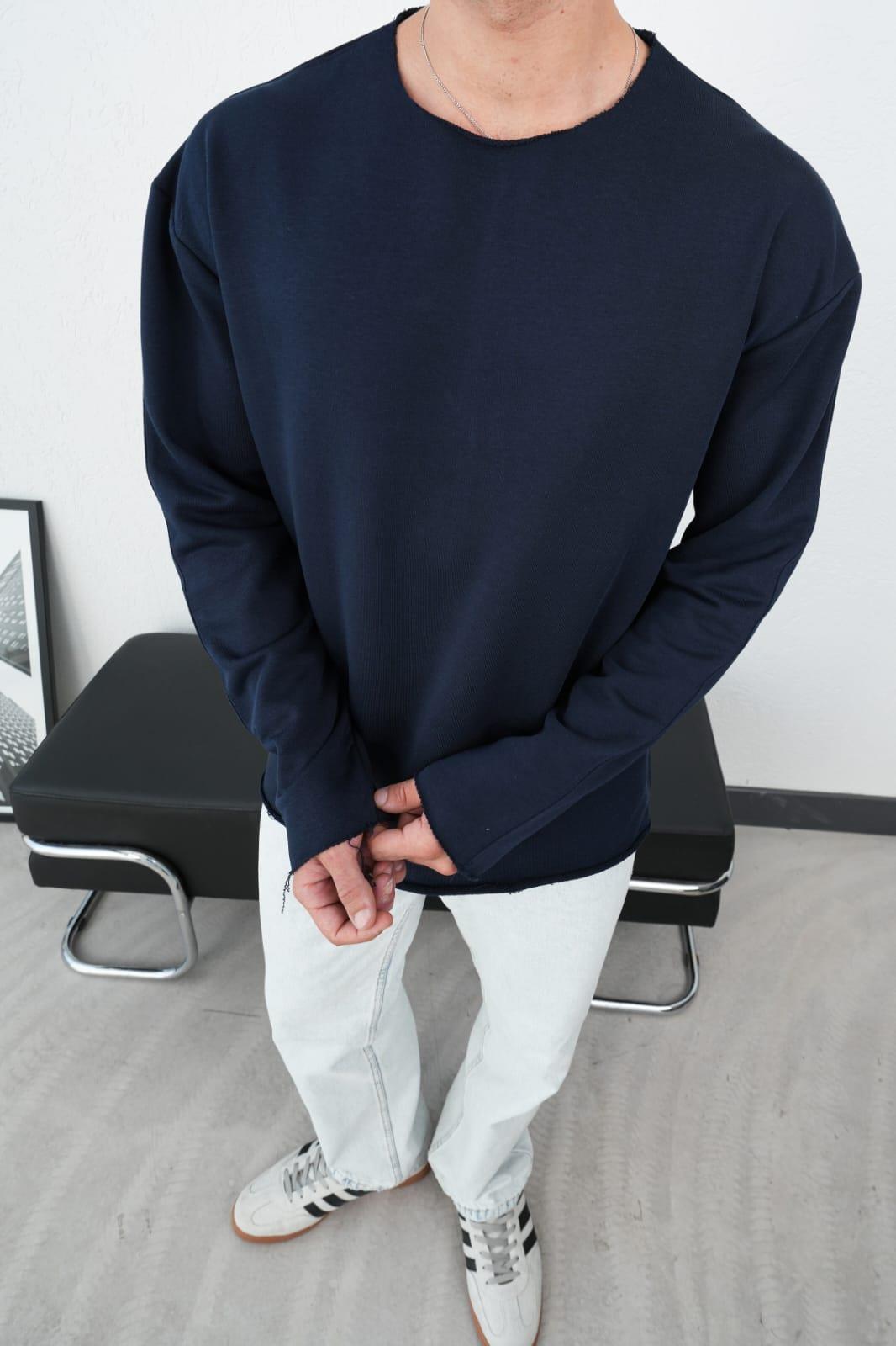 Wholesale Men's Navy Sweatshirt 1601FW26-2617