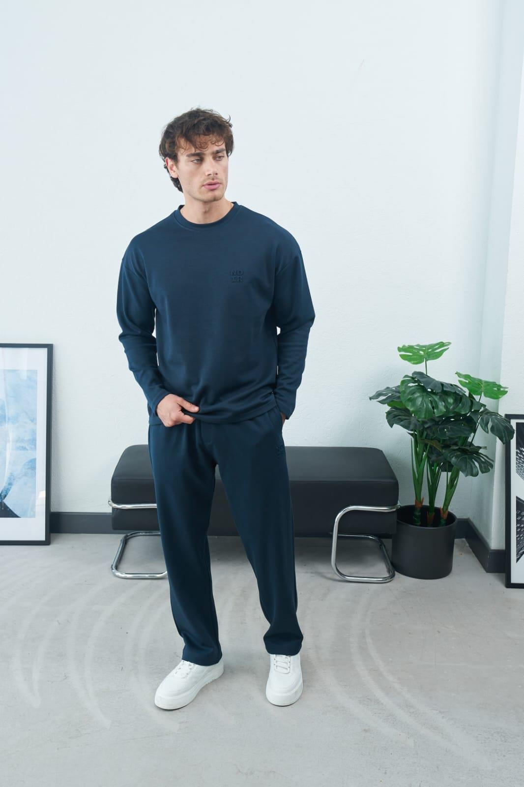 Wholesale Men's Navy Sweatshirt 1601FW26-2613