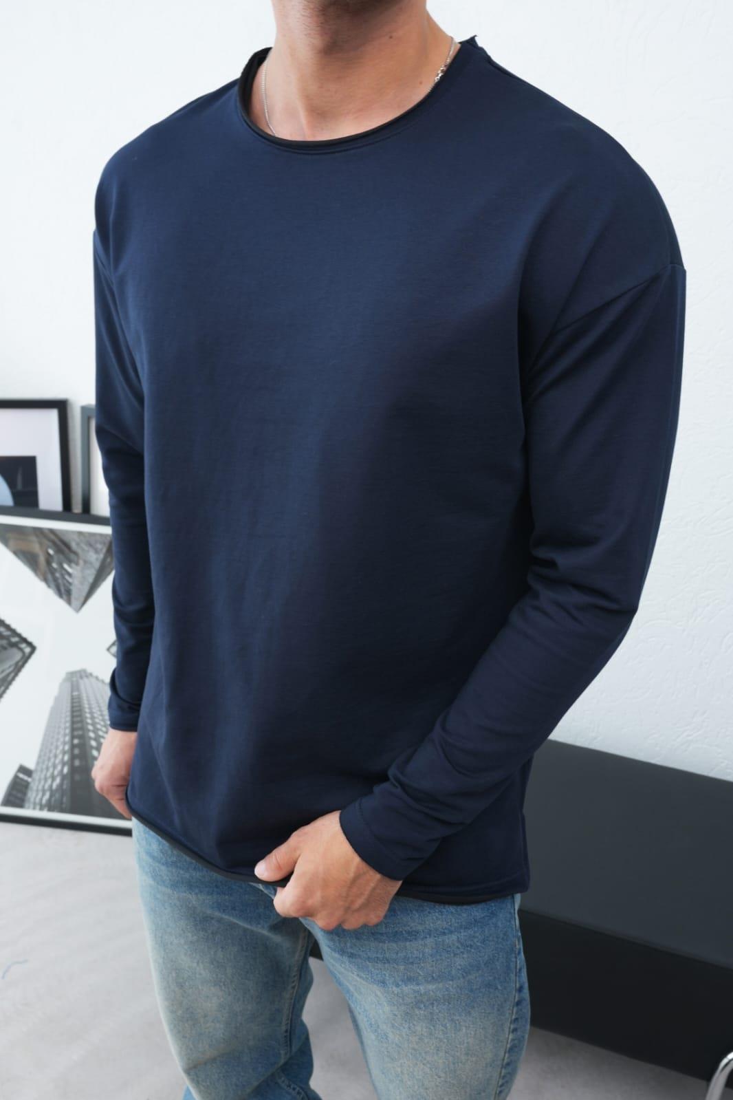Wholesale Men's Navy Sweatshirt 1601FW26-0595
