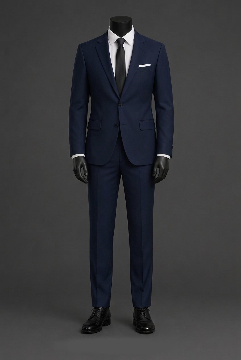 Wholesale Men's Navy Two-Piece Suit 1701-122