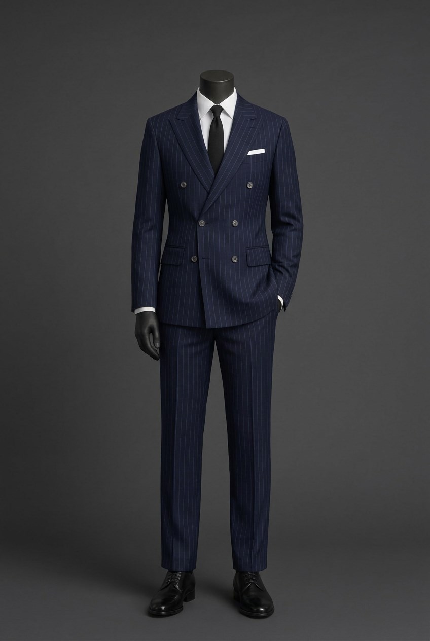 Wholesale Men's Navy Two-Piece Suit 1701-123