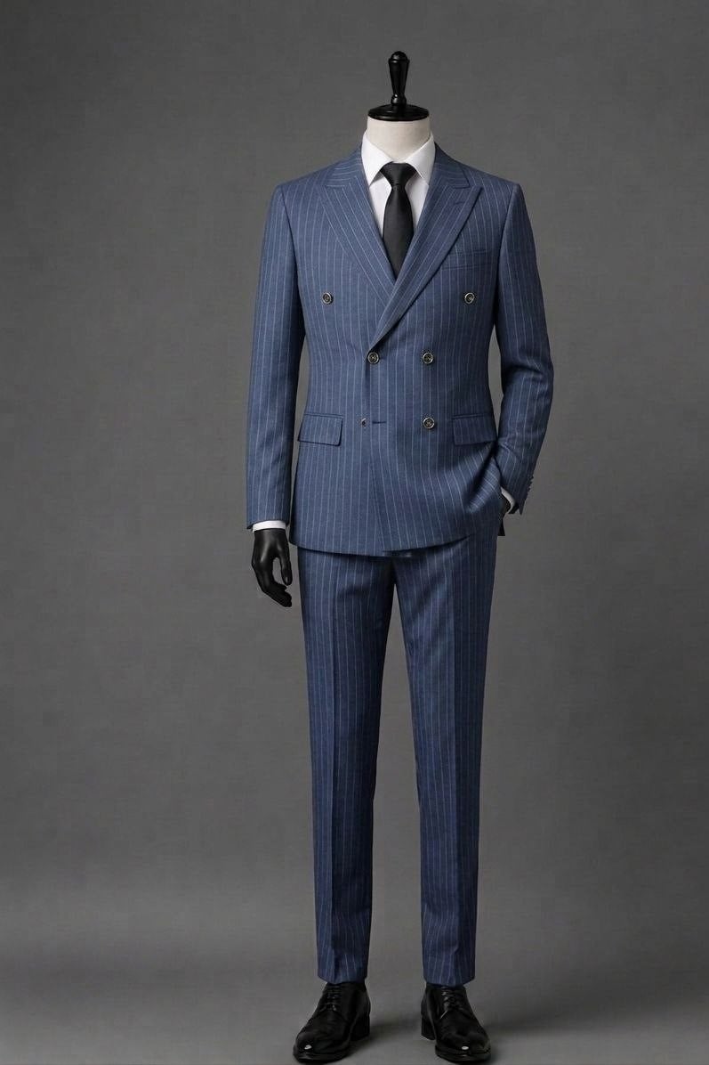 Wholesale Men's Navy Two-Piece Suit 1701-112