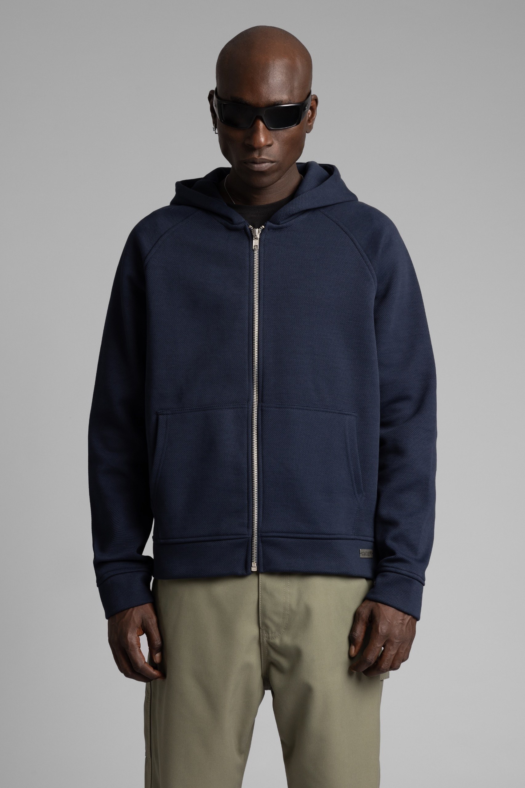 Wholesale Men's Navy Zip Sweatshirt  1503FW27-MRT-4628
