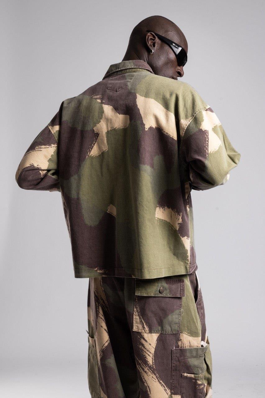 Wholesale Men's Olive Camouflage Jacket 1503W26-1790-1