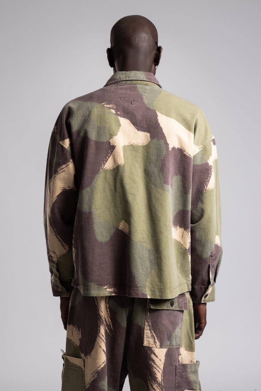 Wholesale Men's Olive Camouflage Jacket 1503W26-1790-1