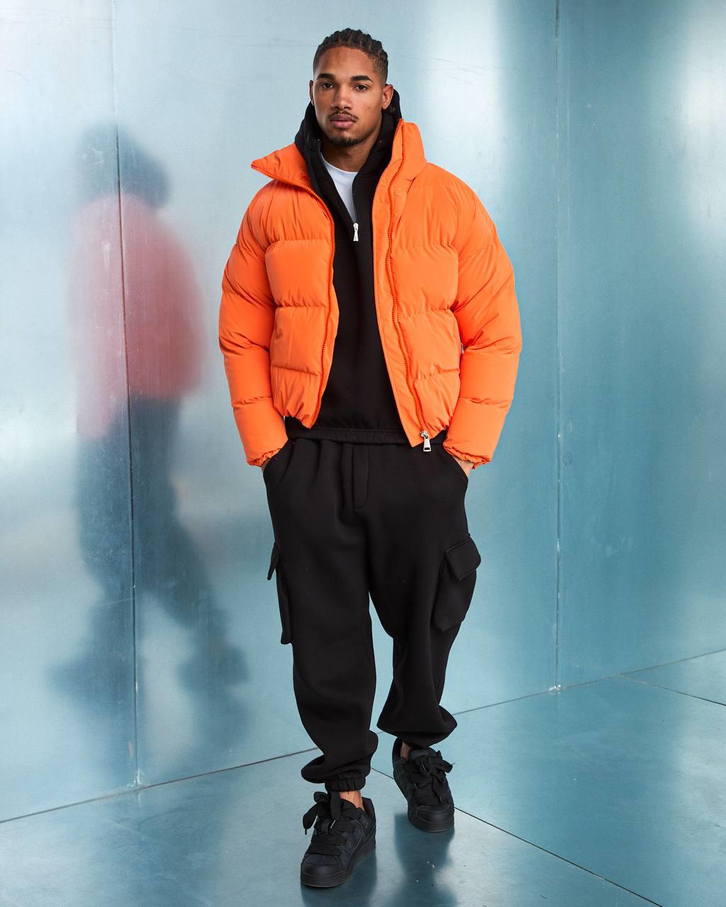 Wholesale Men's Orange Coat  1603W26-M1034 