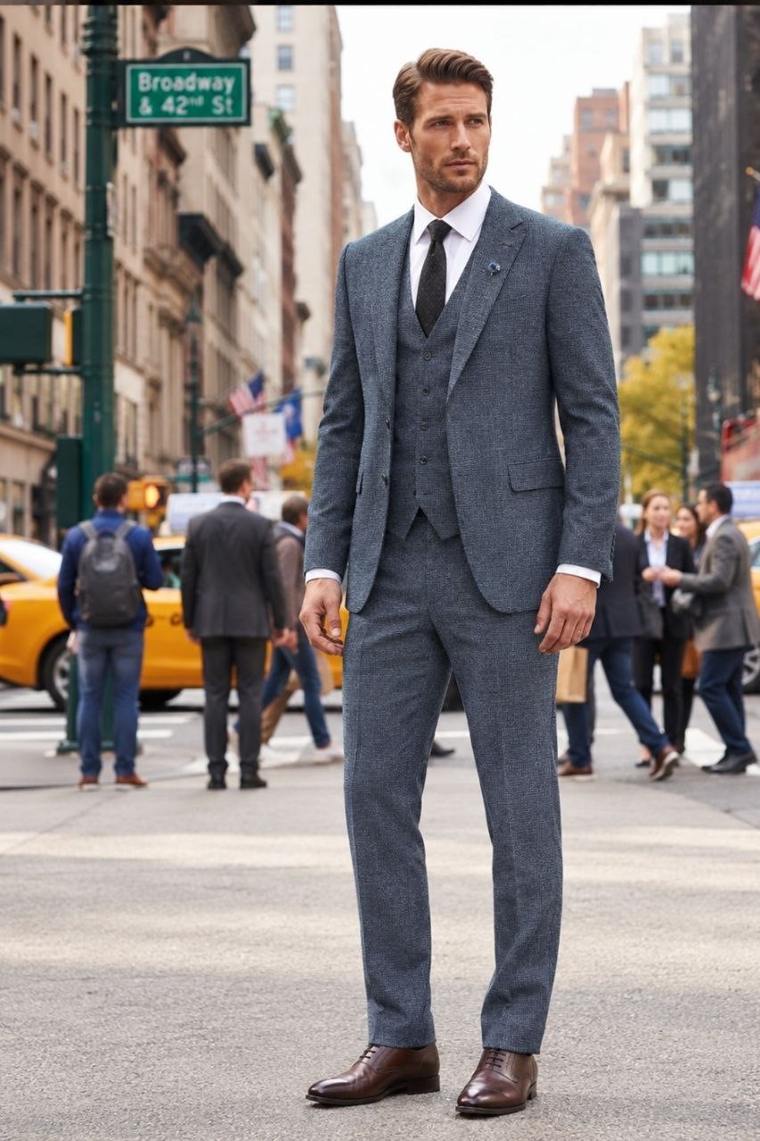 Wholesale Men's Parliament Blue Two-Piece Suit 1701-133