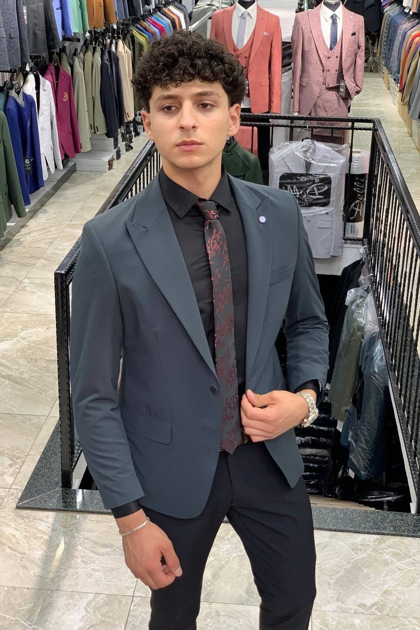 Wholesale Men's Petrol Blazer Jacket 1701W26-071