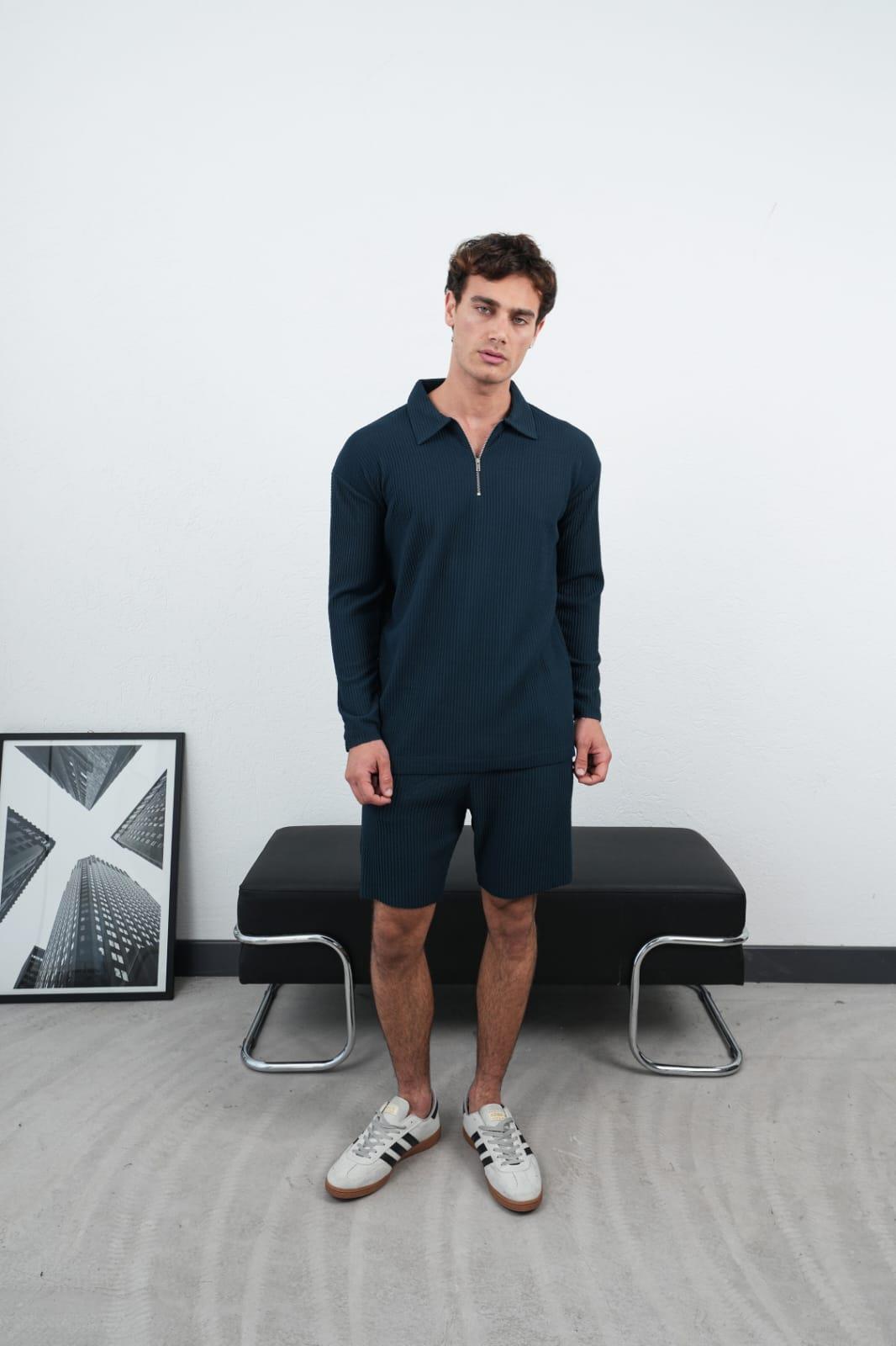 Wholesale Men's Petrol Sweatshirt 1601FW26-2336