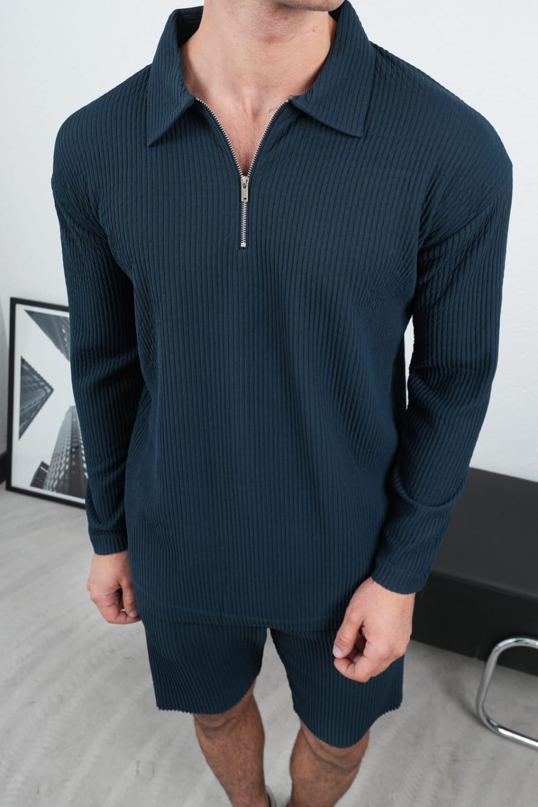 Wholesale Men's Petrol Sweatshirt 1601FW26-2336