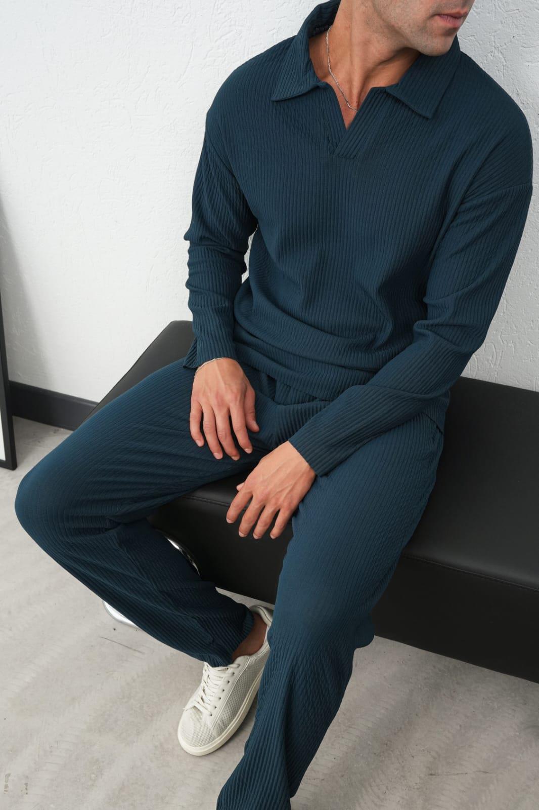 Wholesale Men's Petrol Sweatshirt 1601FW26-2316