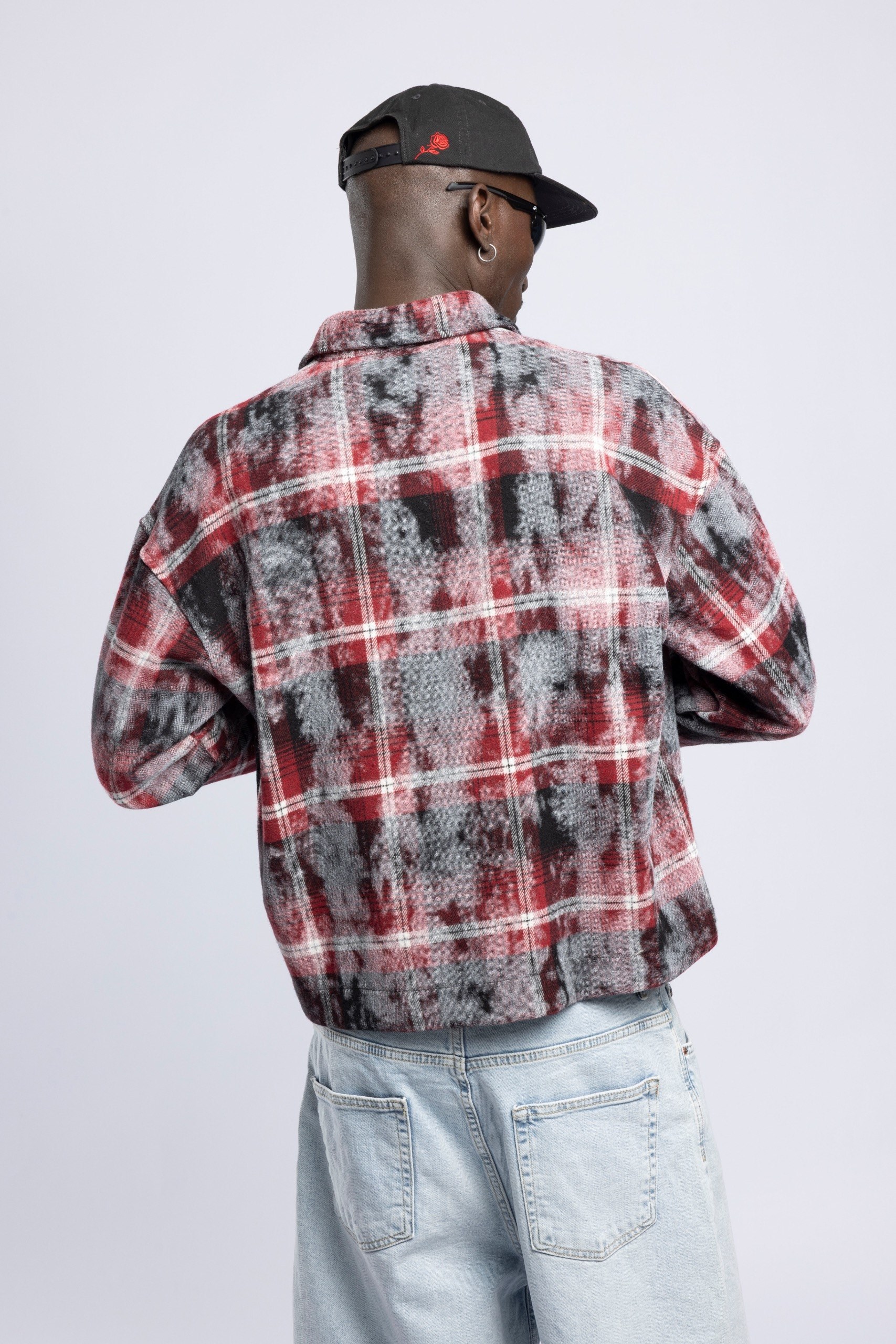 Wholesale Men's Red Washed Shirt  1503FW27-MRT-1817