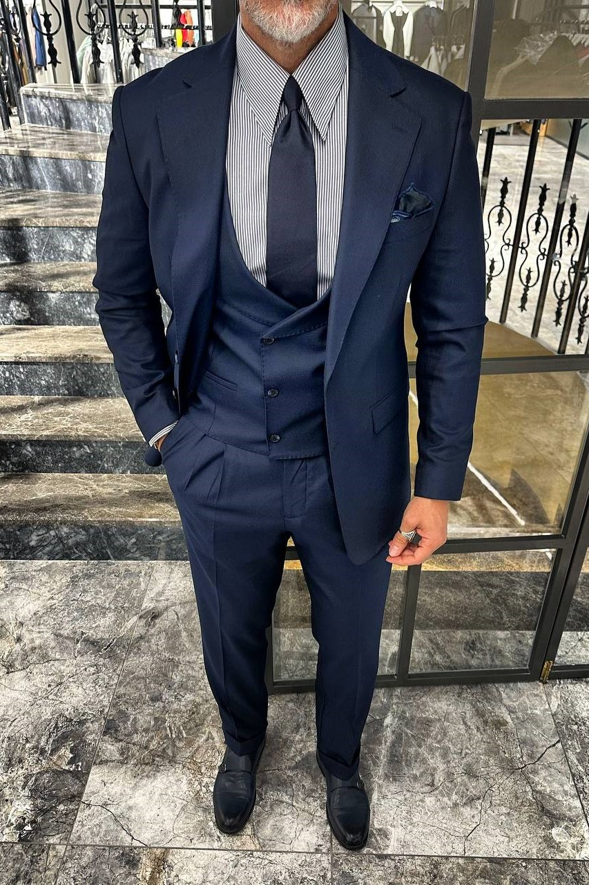 Wholesale Men's Saffron Three-Piece Suit 1702W26-0502