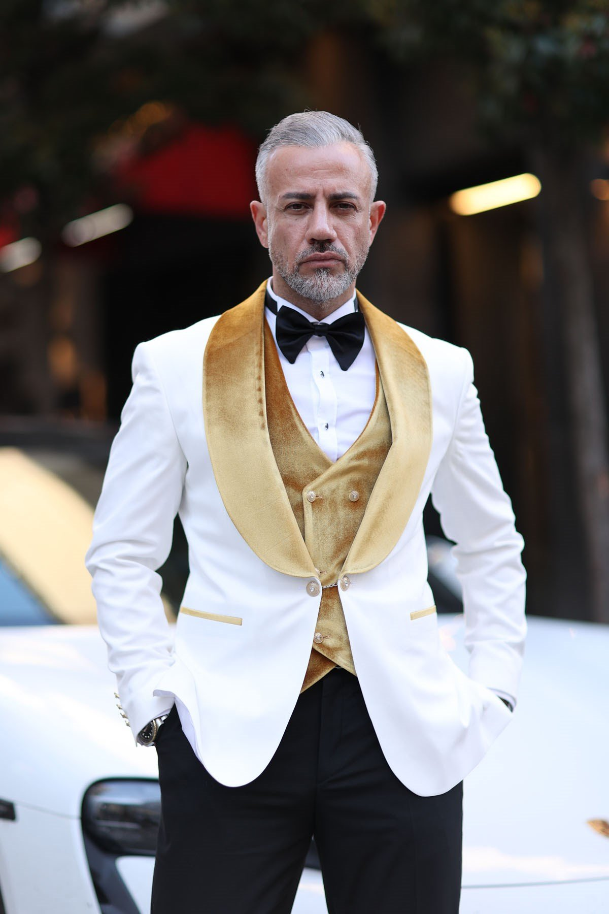 Wholesale Men's Saffron Three-Piece Suit 1702W26-0501