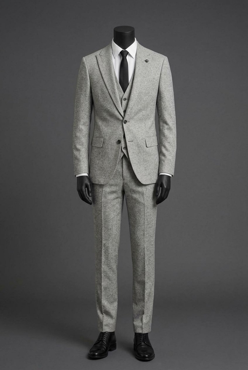 Wholesale Men's Sage Three-Piece Suit 1701-125