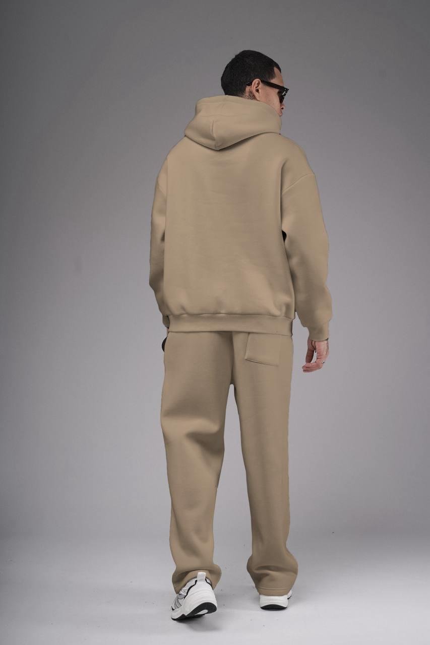 Wholesale Men's Sand Oversize Tracksuit 1690W26-129