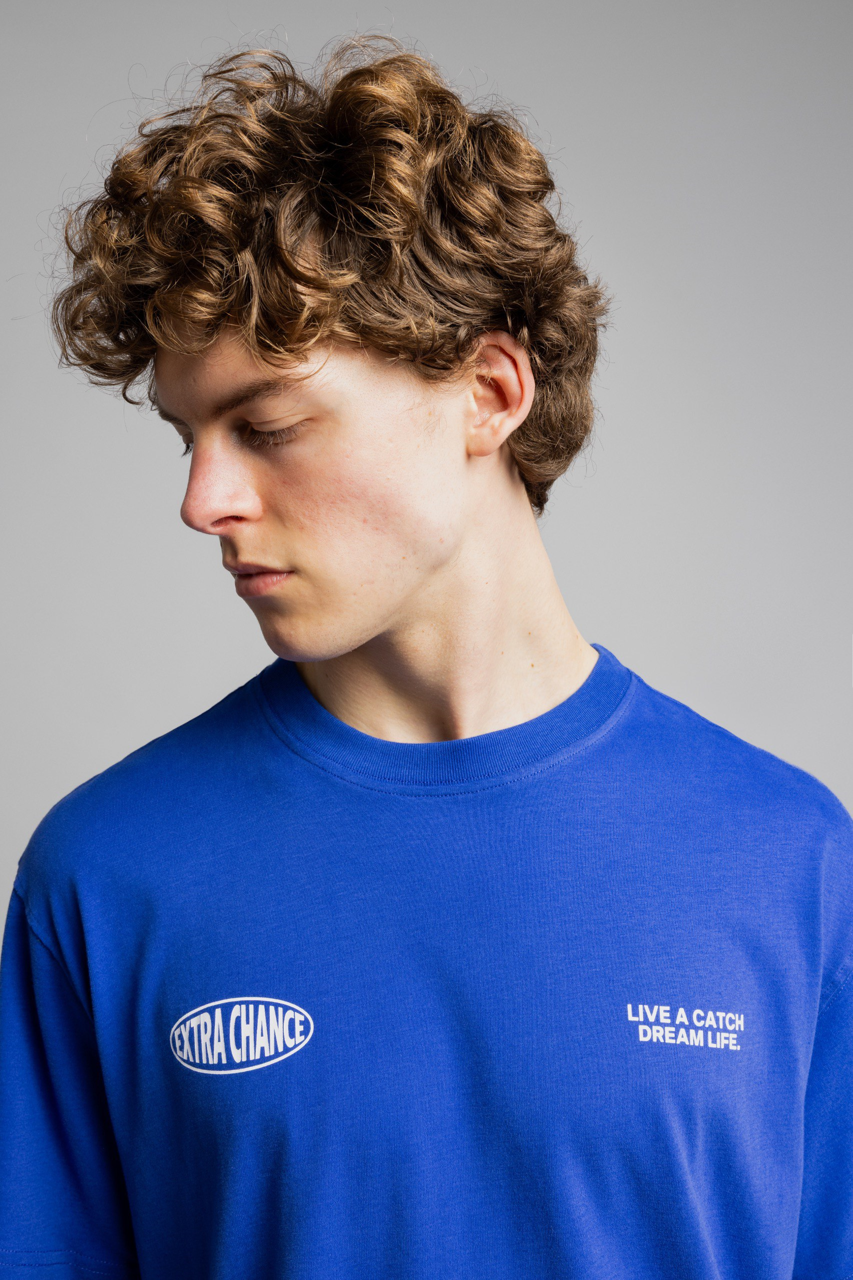 Wholesale Men's Sax Blue Basic T-shirt 1503W26-MRT-26005