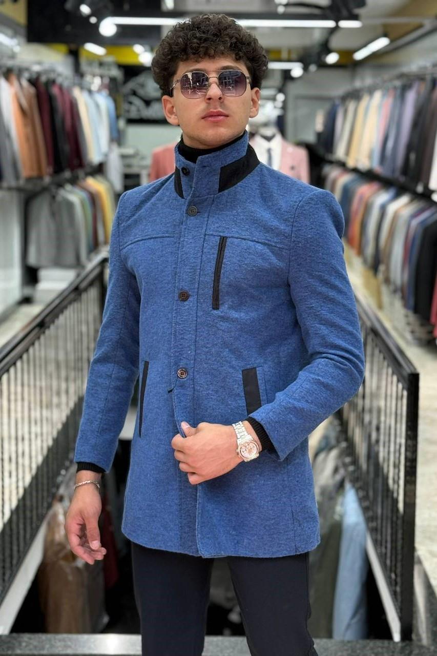 Wholesale Men's Sax Blue Coat 1701W26-047