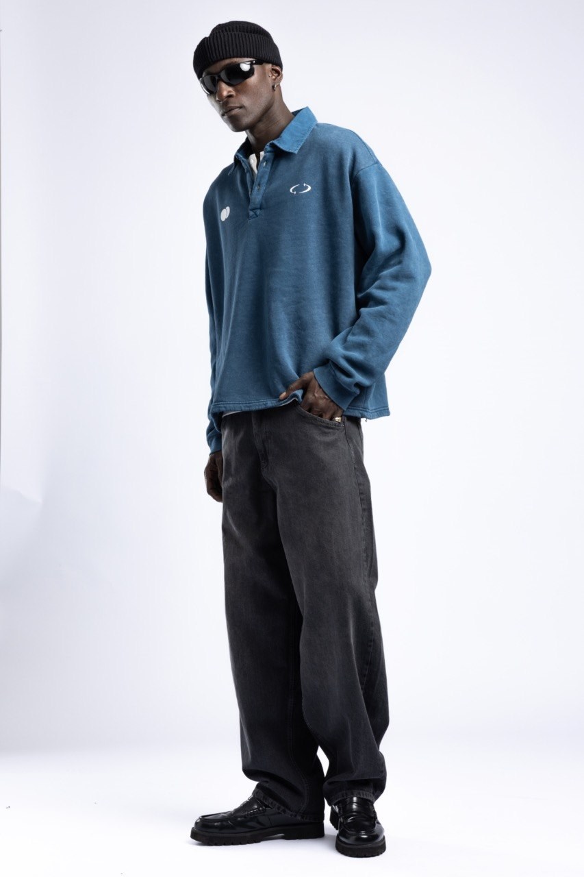 Wholesale Men's Sea Blue Sweatshirt  1503FW27-MRT-4637