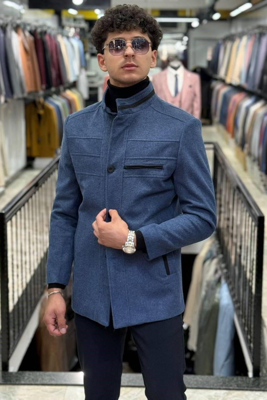 Wholesale Men's Shadow Blue Coat 1701W26-047