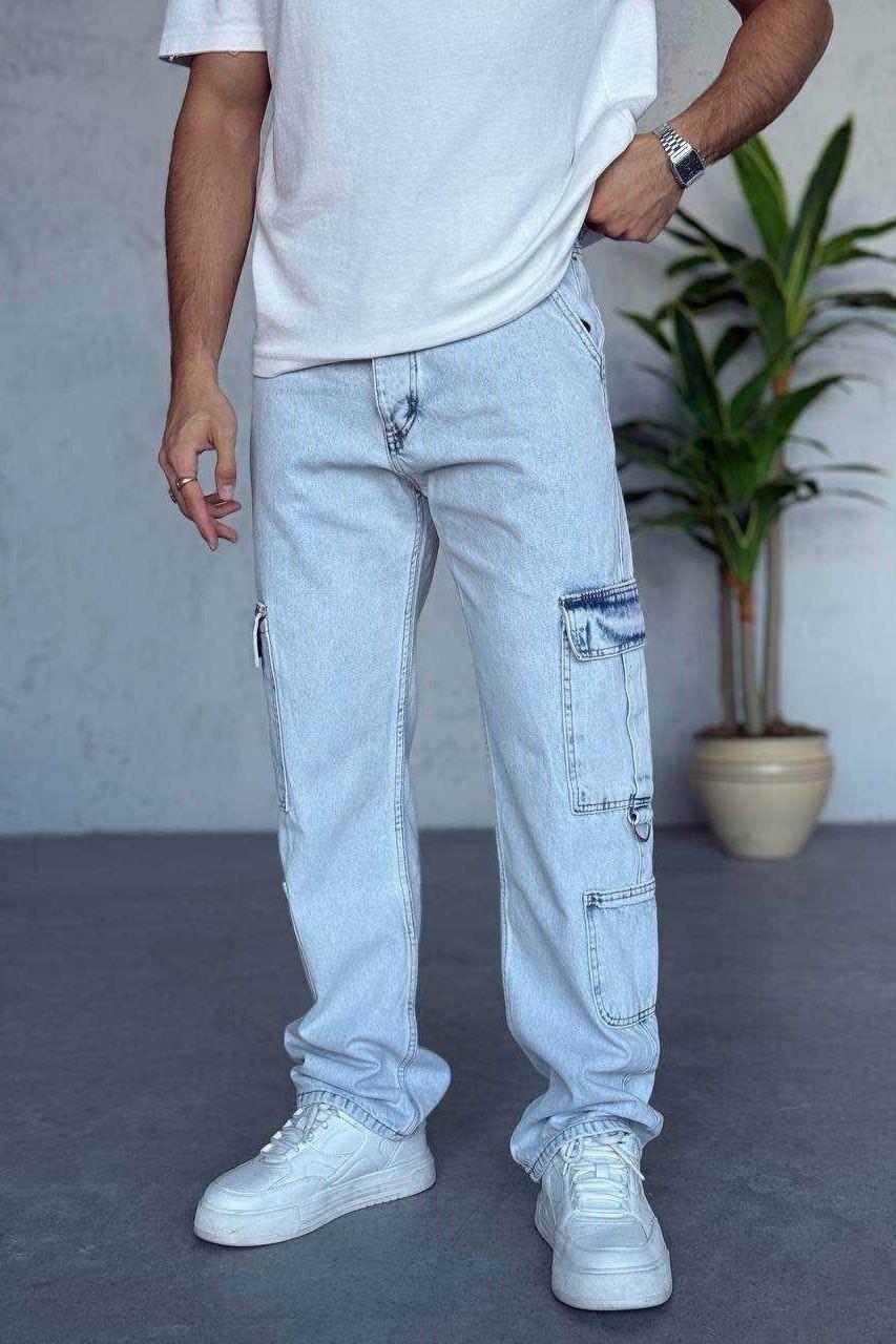 Wholesale Men's Sky Blue Baggy Pants 1504W26-PNT3246