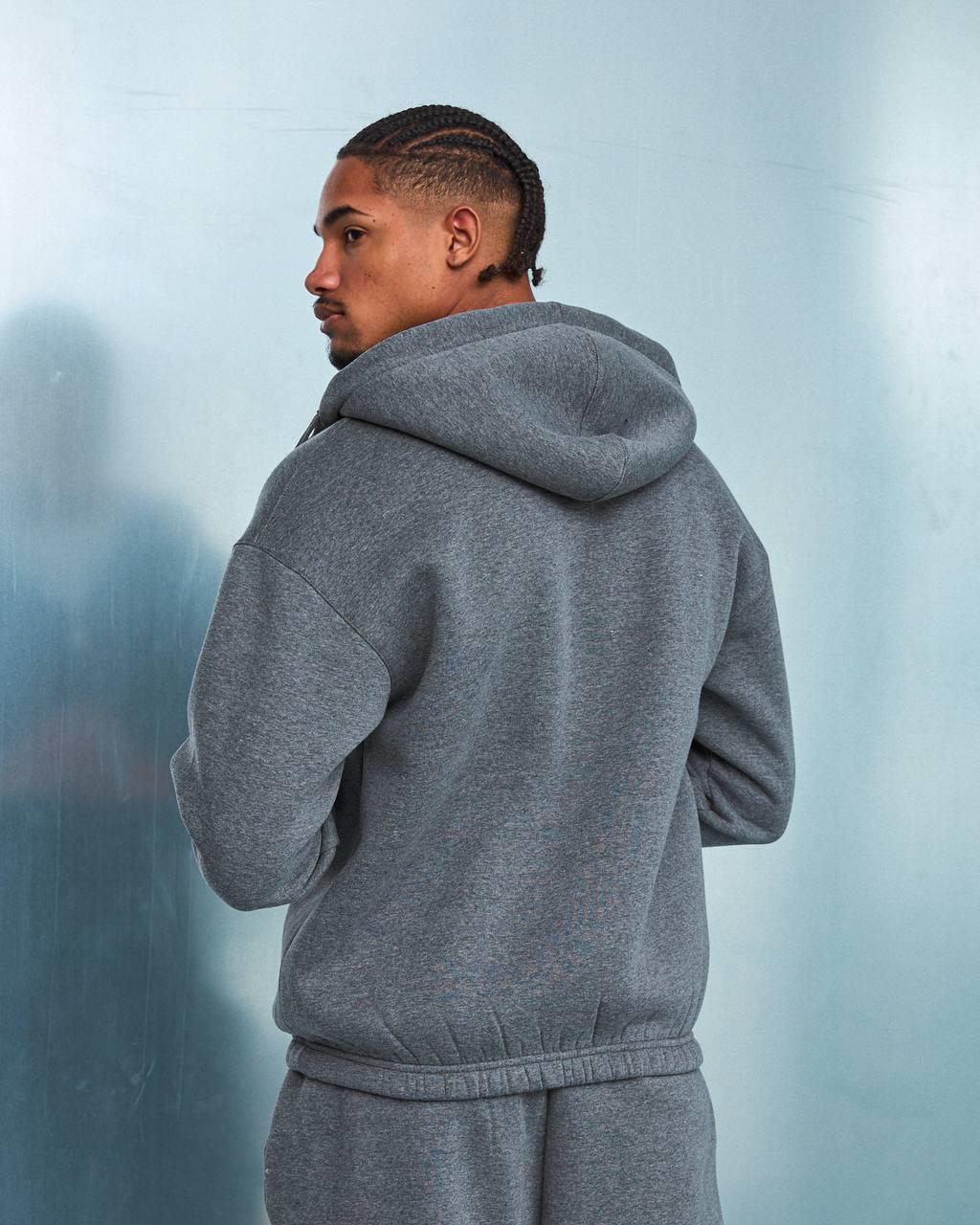 Wholesale Men's Smoke Gray Tracksuit 1603W26-1603W26-