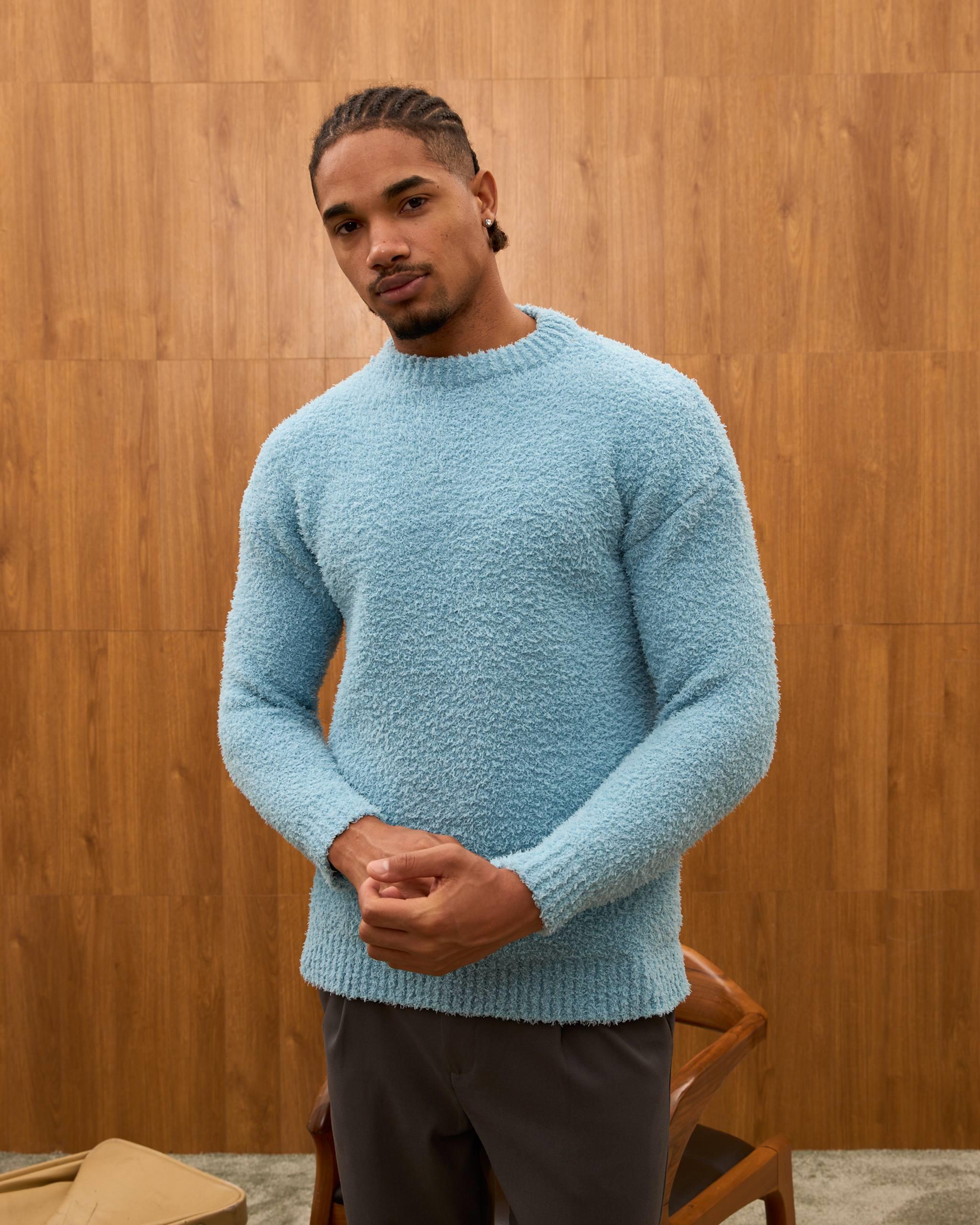 Wholesale Men's Turquoise Sweater 1603W26-25TK-021