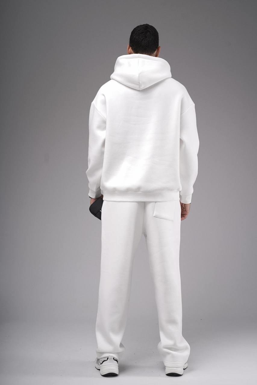 Wholesale Men's White Oversize Tracksuit 1690W26-129