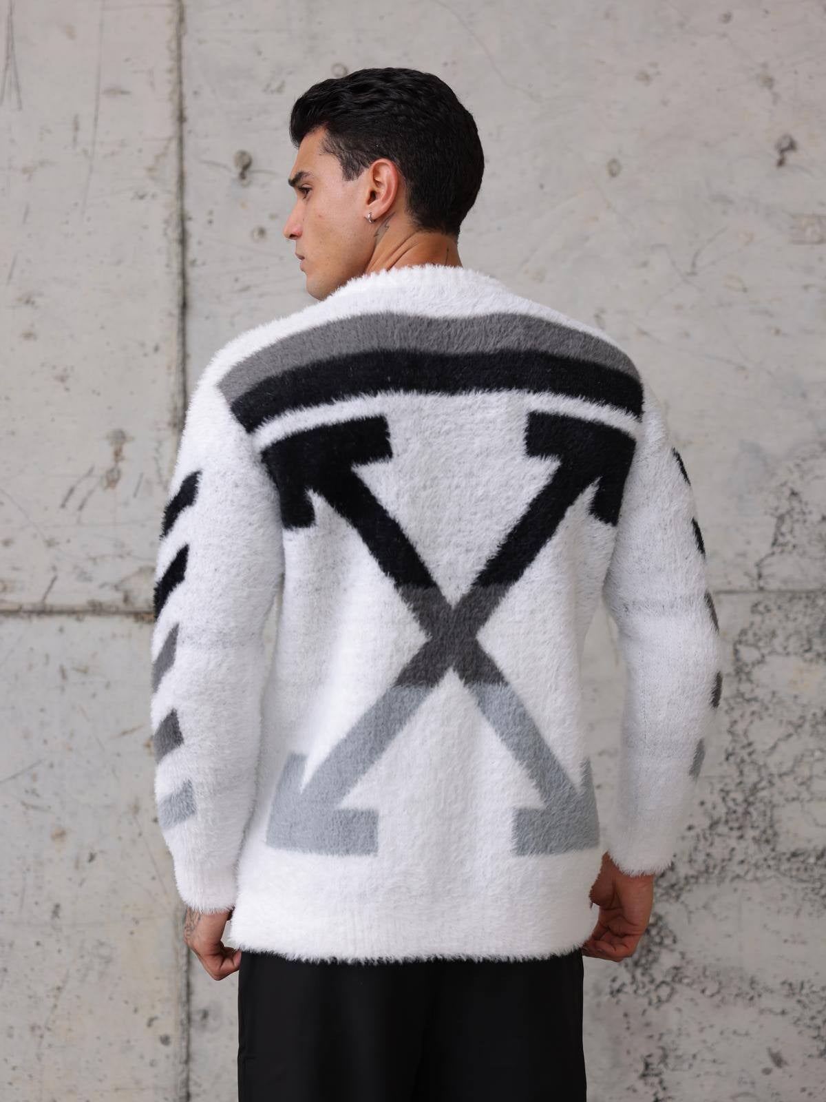 Wholesale Men's White Sweater 1603FW27-26TK015