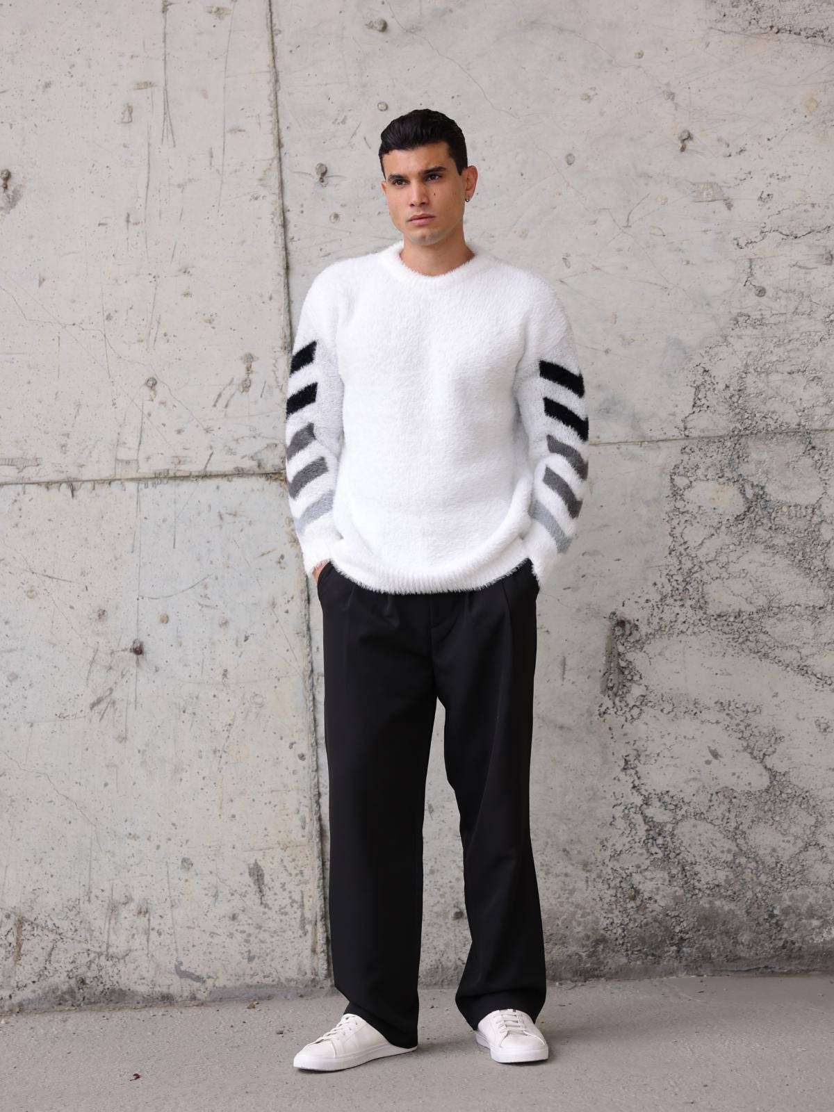 Wholesale Men's White Sweater 1603FW27-26TK015