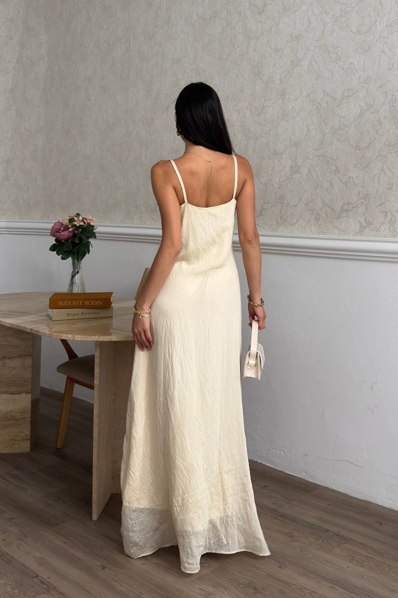 Wholesale Stone Chiffon Maxi Dress 0034-3172
