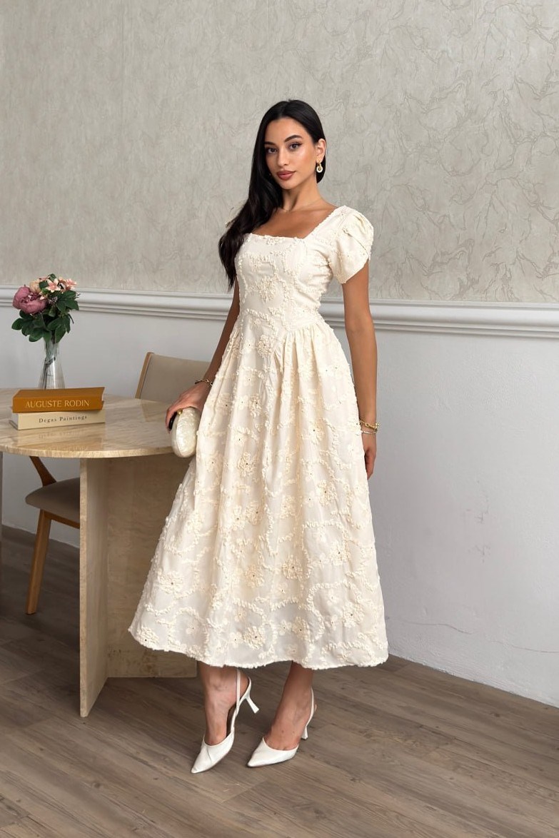 Wholesale Stone Embroidered Dress 0034-3179