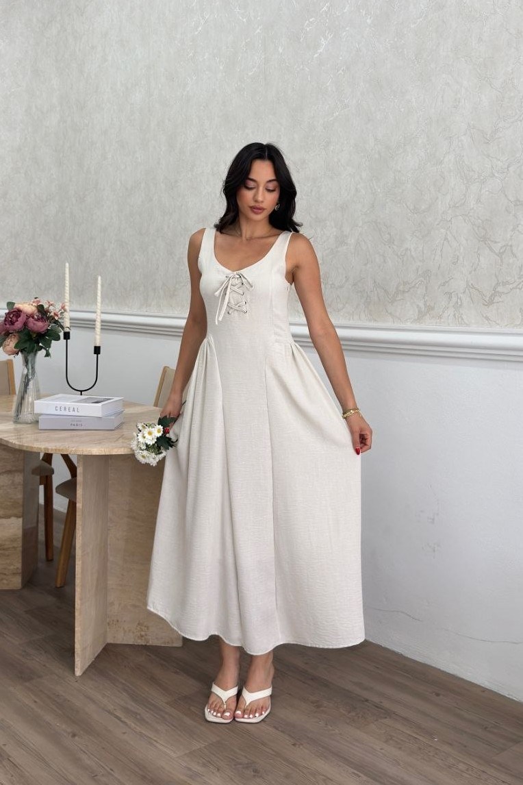 Wholesale Stone Strappy Maxi Dress 0034-3173
