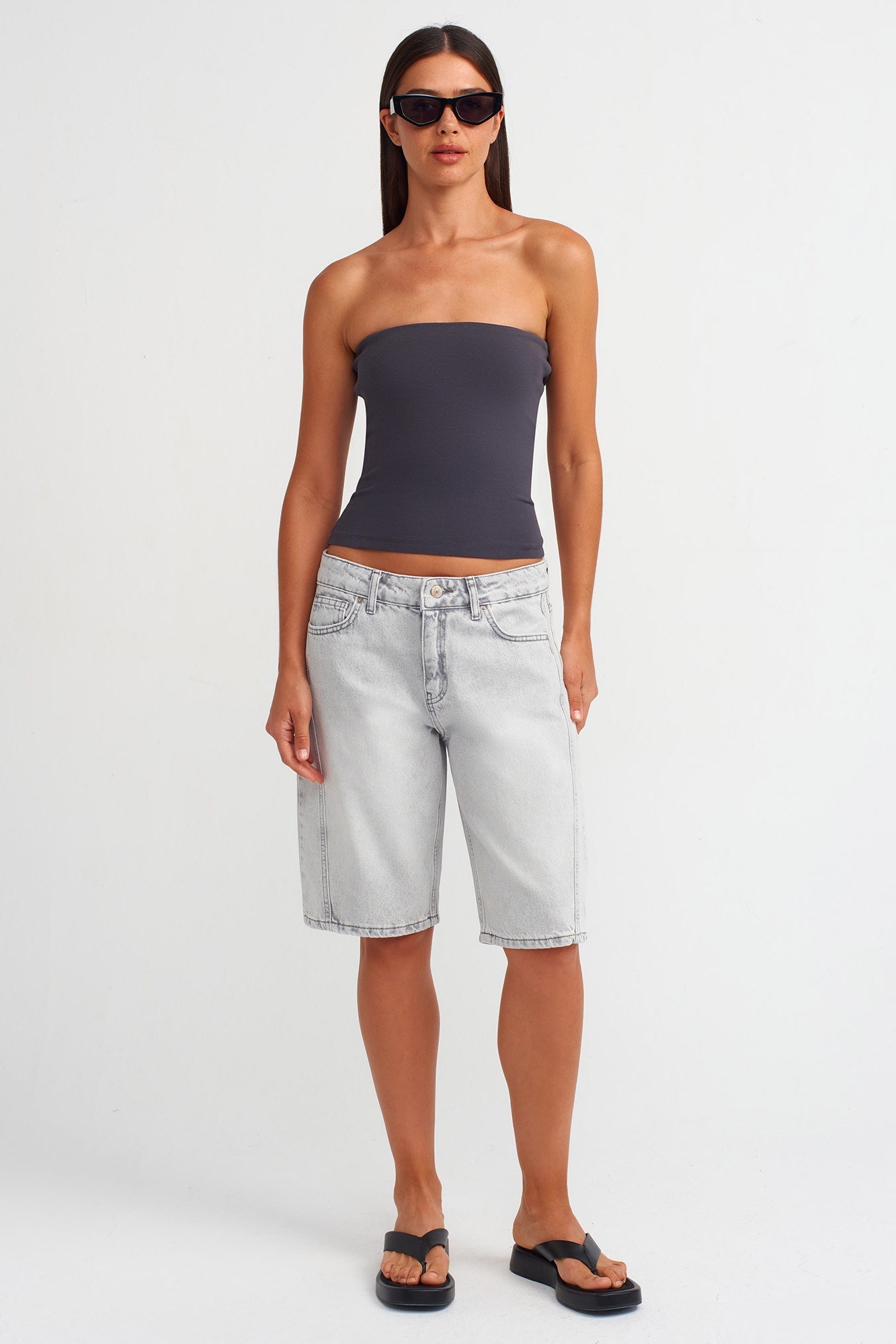 Wholesale Women's Anthracite Bandeau Top 0431-20659