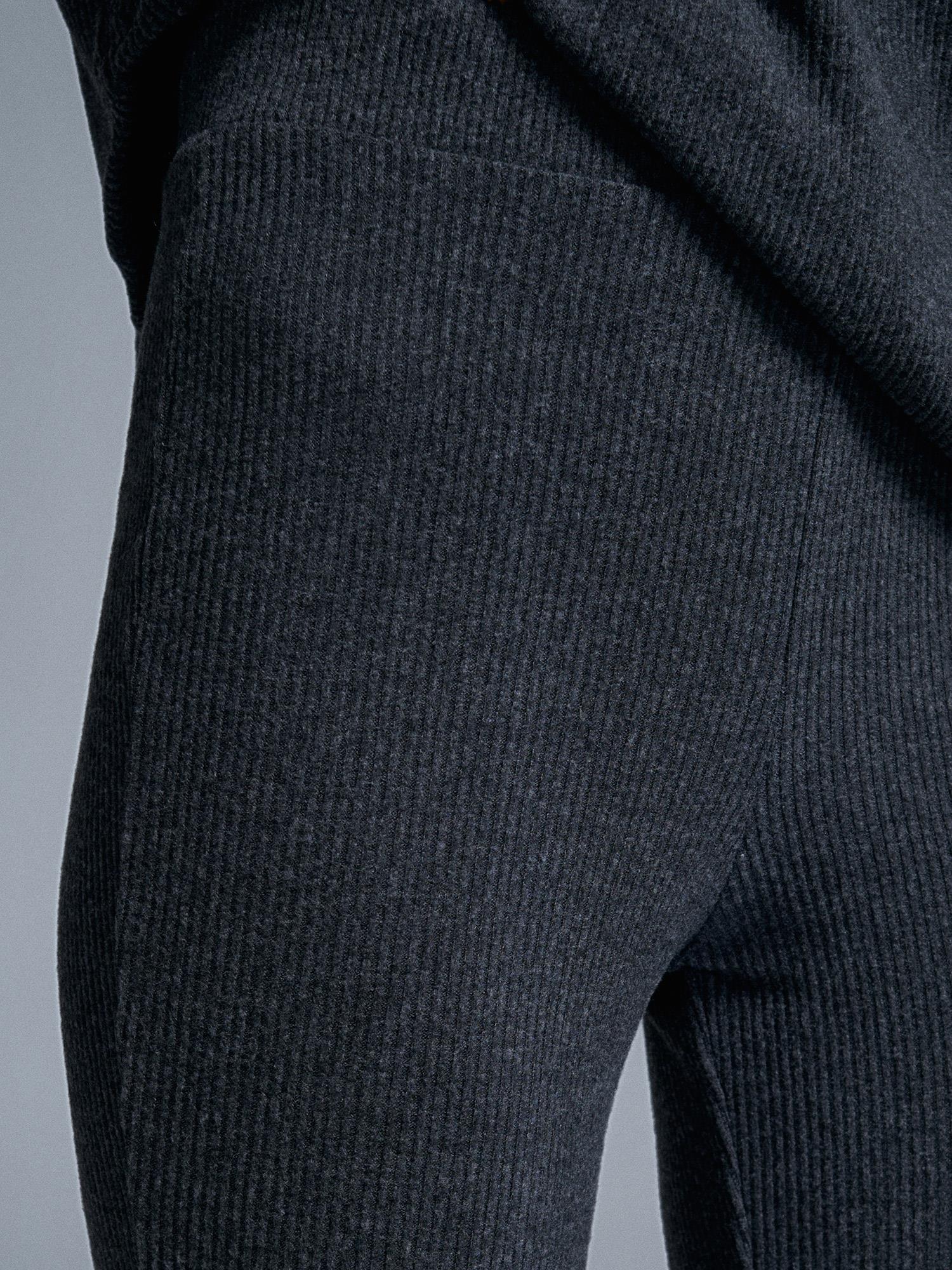 Wholesale Women's Anthracite High Waist Knitted Trousers 0431W26-71910