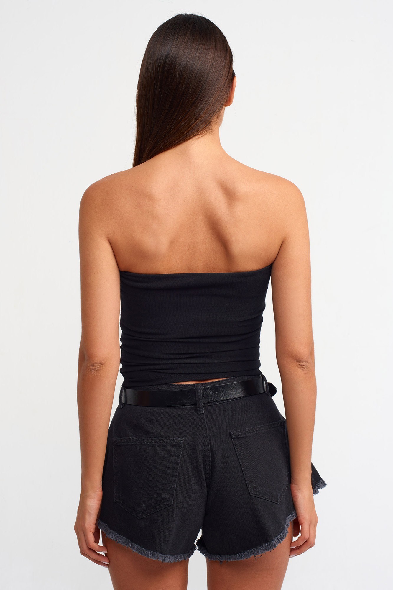 Wholesale Women's Black Bandeau Top 0431-20659