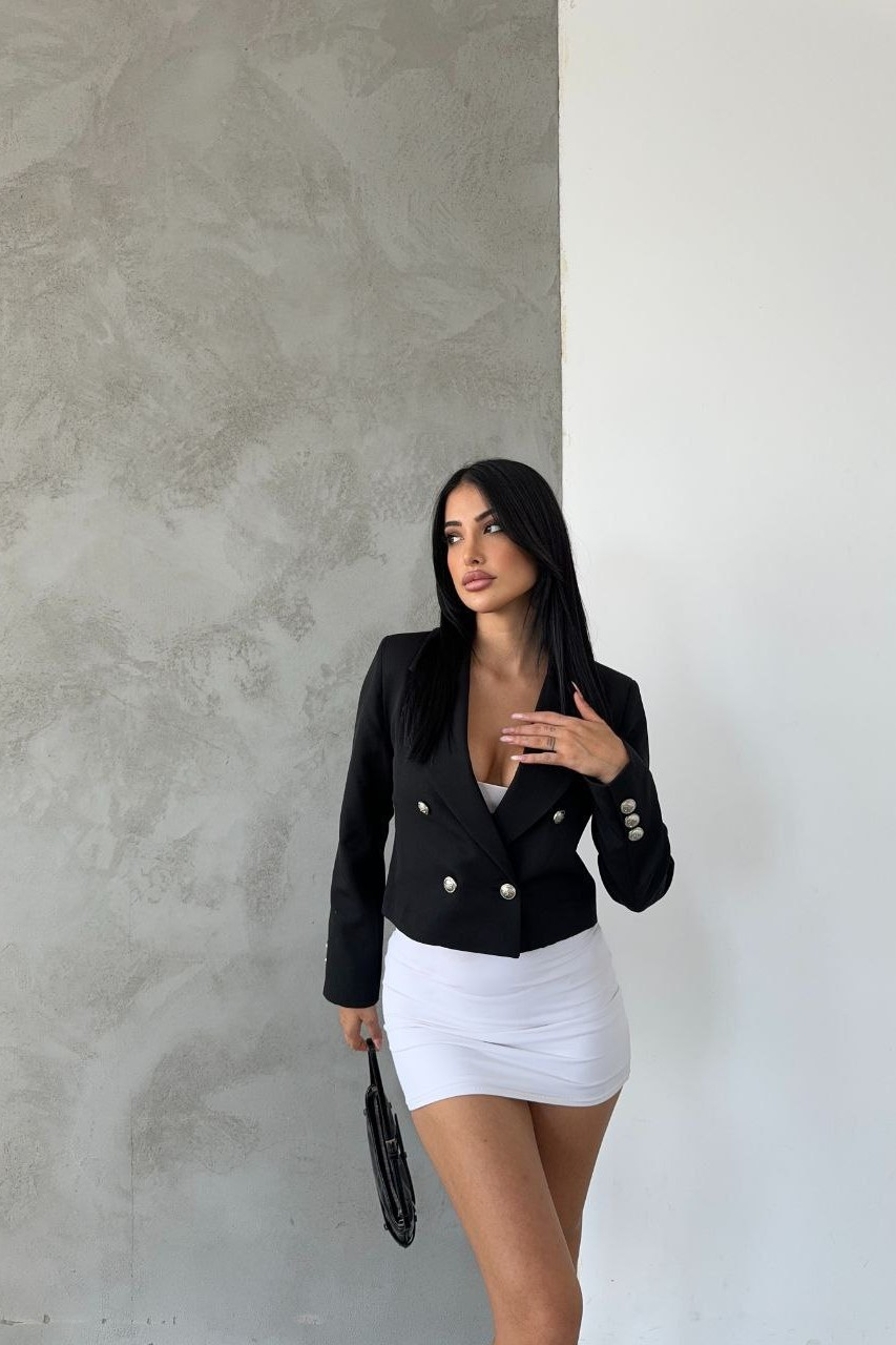 Wholesale Women's Black Blazer 0043-7006