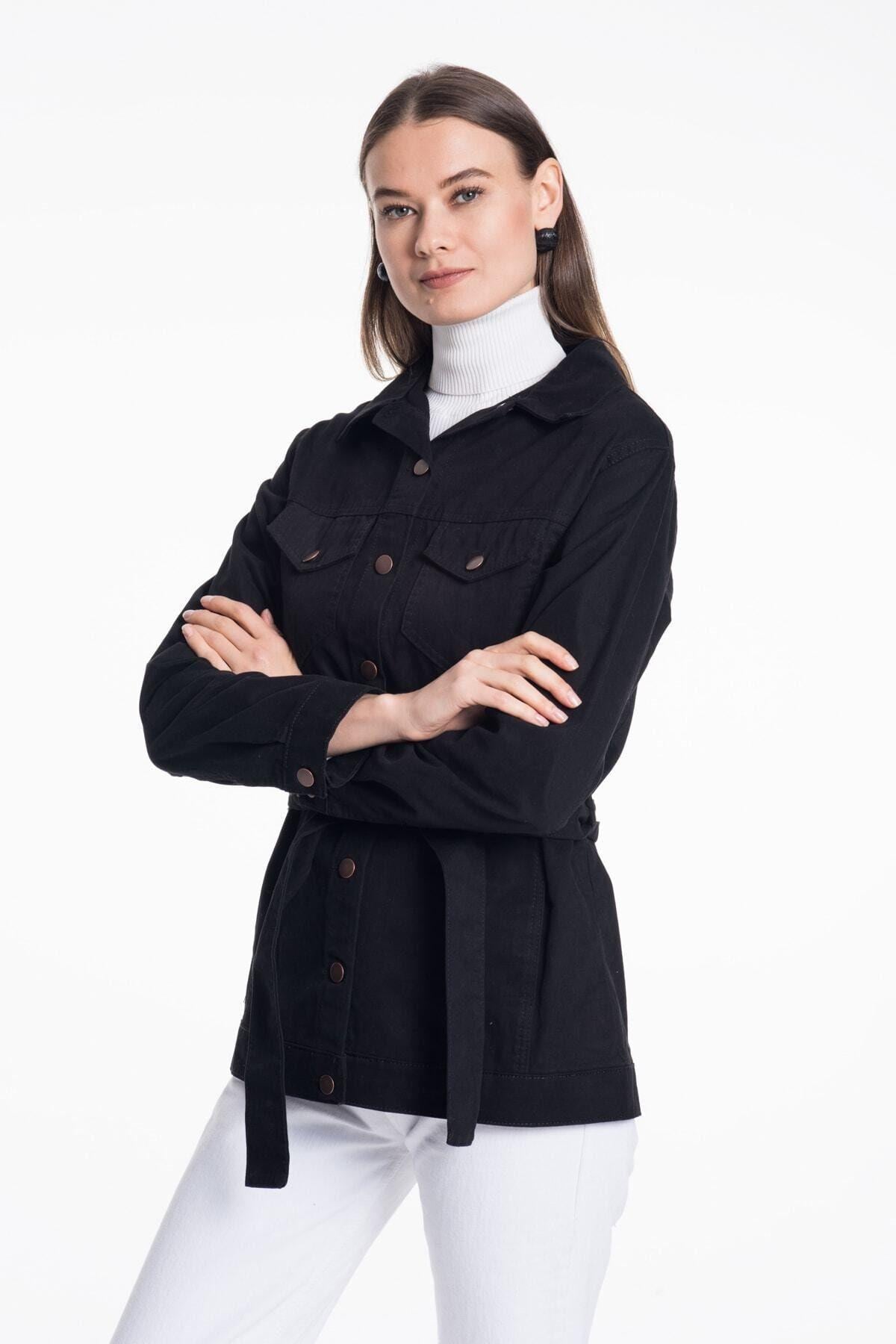Wholesale Women's Black Gabardine Jacket