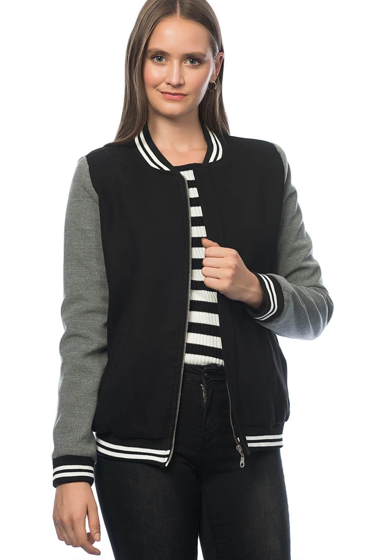 Wholesale Women's Black Grey Jacket
