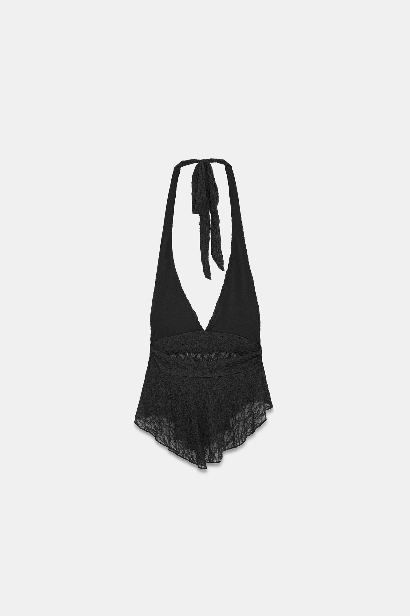 Wholesale Women's Black Lace Halter Top 0431-21228
