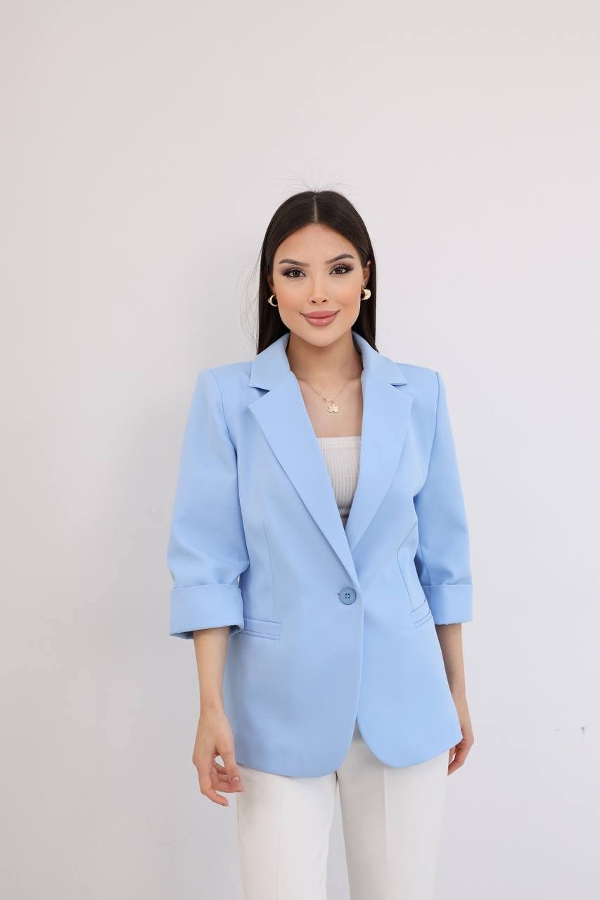 Wholesale Women's Blue Blazer 0017-1866